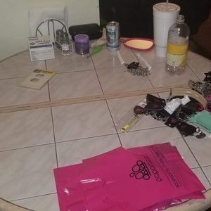 A tile kitchen table